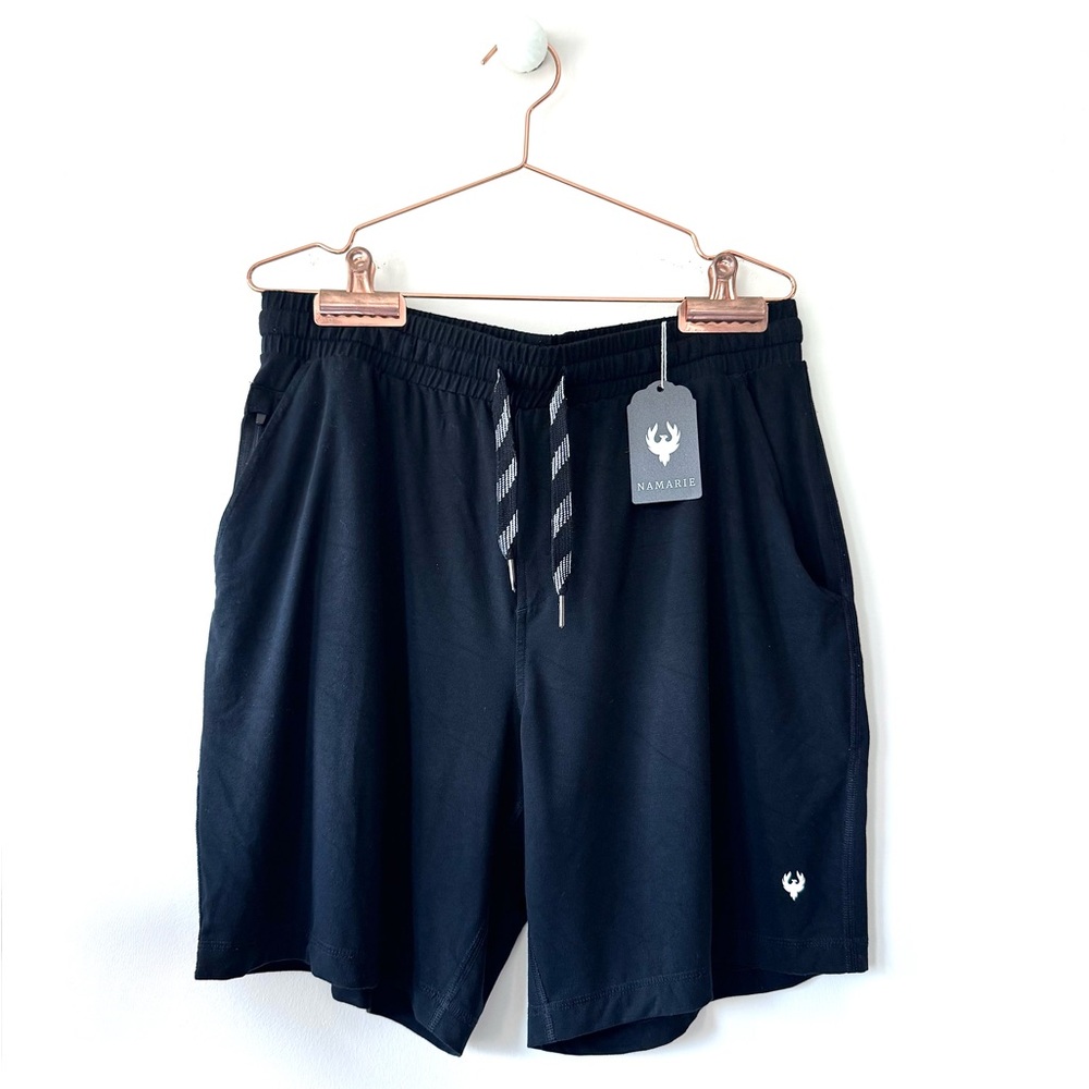 Namarie Hemp Men's Black Athletic Shorts NWT